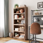 LINSY HOME 5-Shelf Bookcase, Bookshelves Floor Standing Storage Shelves 68 in - Image 2