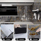 Grey Gold Marble Contact Paper for Countertops A Set of 23.6" X 472"Glossy Peel - Image 4