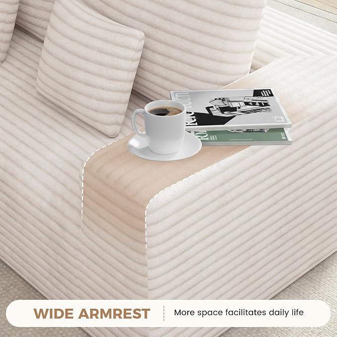 Luxanimarion 136'' Large Sectional Cloud Couches - Image 8