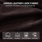 ANARACHON Leather Look Recliner Chair Covers, 4-Pieces Stretch Recliner Cover - Image 3