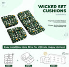 DANGHOOGY Wicker Chair Cushions, Waterproof Outdoor Loveseat Cushions - Image 6