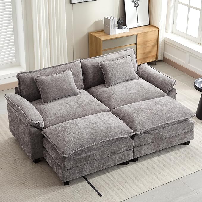 Oprisen 86" Modular Sectional Sofa, Comfy Cloud Couch Sectional Sofa by Oprisen