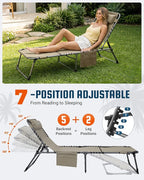 KingCamp Tanning Chair with Face Hole, Lounge Chairs Outdoor Folding Comfy - Image 6