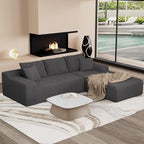 105" Convertible Sectional Couch by Unknown
