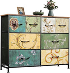 WLIVE 8 Drawer Dresser for Bedroom, Wide Fabric Dresser Storage Organizer by WLIVE