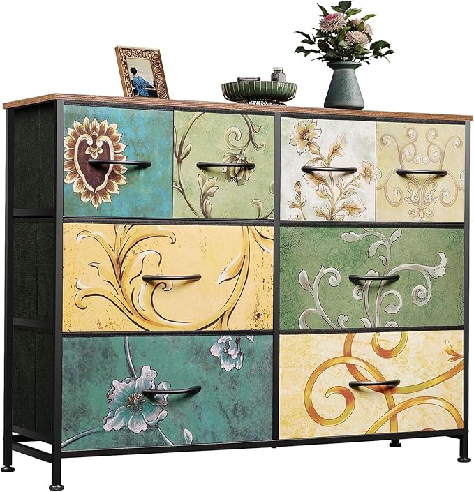 WLIVE 8 Drawer Dresser for Bedroom, Wide Fabric Dresser Storage Organizer by WLIVE