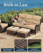 HILLGA Luxury High Back Patio Furniture Set - Image 5
