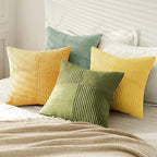 MIULEE Boho Farmhouse Spring Decorative Throw Pillow Covers 20x20 Inch 4 Packs - Image 5