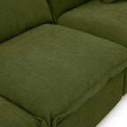 2 Seat with Ottoman L Shape Modular Sectional Couch Sofa - Image 7