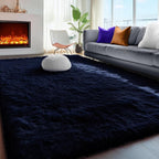 PAGISOFE Navy Blue Rug 3x5, Fluffy Dark Blue Rugs - Image 6