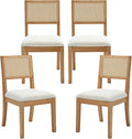 Westice Rattan Dining Chairs Set of 4, Farmhouse Natural Dining Room Chairs by ChairsforHomeLivingRoom