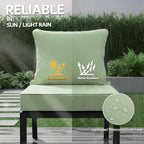 24x24 Inch Outdoor Chair Cushions Set of 2, Patio Furniture Cushions - Image 3