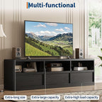 GarveeHome 70 in TV Stand for TVs up to 85 in, Mid Century Modern Entertainment - Image 4