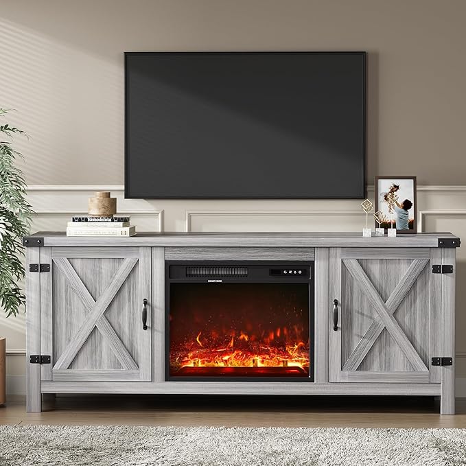 YESHOMY Fireplace TV Stand by SearchallYESHOMY