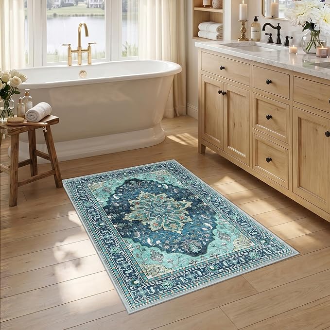 RELEANY Area Rugs 2'6"x4' Kitchen Rugs Entry Rug Small Rugs by RELEANY