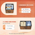 WLIVE Dresser for Bedroom with 5 Drawers, Long Fabric Dresser, Storage Drawer - Image 5