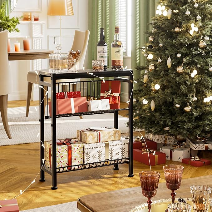Narrow Side Table for Small Space, 3-Tier End Table - Image 2