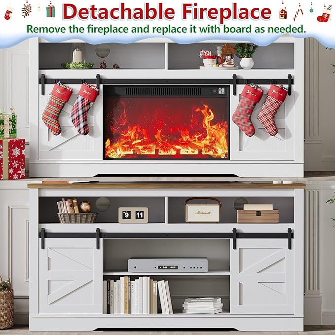 JUMMICO Fireplace TV Stand for 65+ Inch TV - Image 7