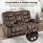 HAOMARKETS Manual Reclining Loveseat Sofa - Image 5