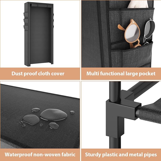 VTRIN Vertical Narrow Shoe Rack Organizer Tall Shoe Rack - Image 4
