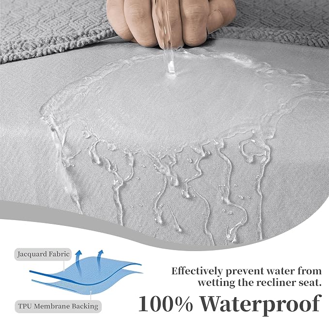 100% Waterproof Sectional Recliner Couch Covers - Image 4