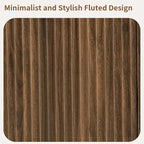 LKTART 64" Buffet Cabinet with Storage, Modern Fluted Accent Sideboard Media - Image 4
