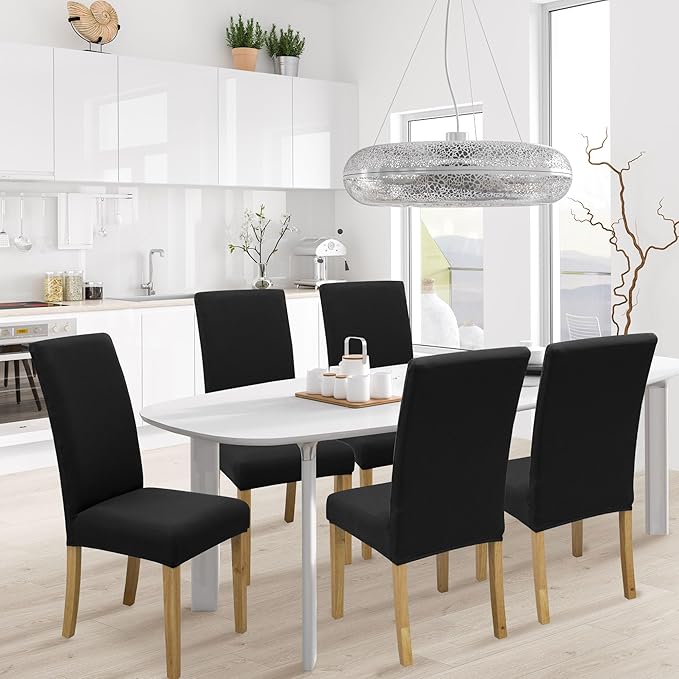 BIETYONE Stretch Dining Chair Covers Set of 4, Soft Removable Washable Kitchen - Image 2