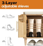 Akxomel Rattan Shoe Storage Bench - Image 7
