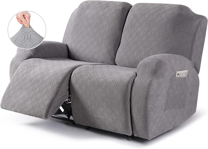 VANSOFY Oversized Recliner Cover, 2-Pieces Stretch Reclining Couch Cover by VANSOFYFURNITURECOVERS