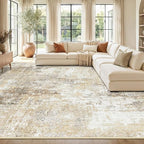 RELEANY Washable Area Rugs 10'x14 Non-Slip Modern Abstract Soft by RELEANY