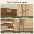 Iwell Storage Cabinet, Rattan Cabinet - Image 7