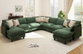 Ihanherry 141" Oversized V-Shaped Modular Sectional Couch, 9-Seater Cloud Sofa by iHanHerry