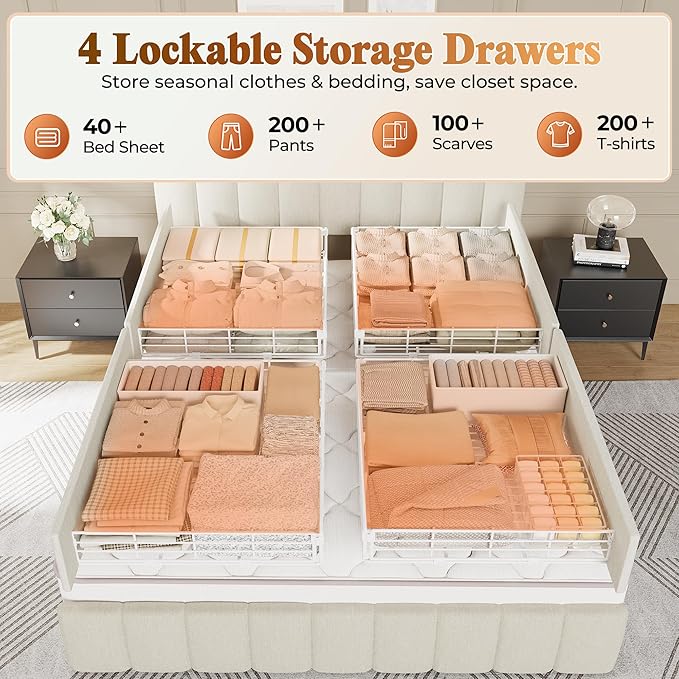 PRAISUN Bed Frame Queen Size - Image 5