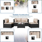 5 Piece Outdoor Patio Furniture Set, All Weather Conversation Set - Image 7