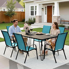 JEAREY Patio Dining Chairs Set of 6, Outdoor Stackable Dining Furniture Set - Image 6