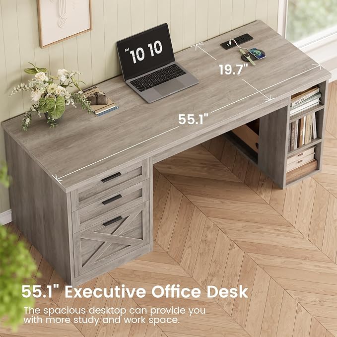 SEDETA 55.1" Executive Computer Desk - Image 6