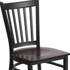 Flash Furniture HERCULES Series Black Vertical Back Metal Restaurant Chair - Image 9
