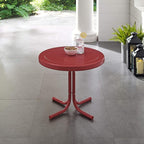 Crosley Furniture Griffith Weather Resistant Retro Metal Outdoor Side Table - Image 2