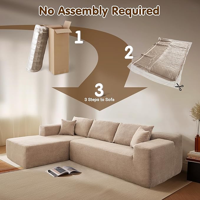 ovios 104" Cloud Boneless Couch - Image 4