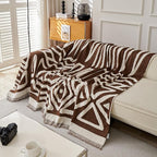 VClife Boho Couch Cover, Reversible Brown Geometric Checkered Sofa Cover - Image 6