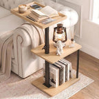 Faesun C Table End Table Adjustable Height, 360°Swivel TV Tray Table by Faesun