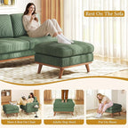 Vesgantti Large Ottoman for Modular Sofa, 29.5" Corduroy Pouf Ottoman - Image 6