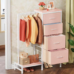 HIGDBFE Dresser with Hanging Rack, 4 Drawers Small Closet - Image 7