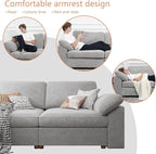 EASE MOOSE Oversized L Shape Sectional Modular Sofa，Comfty Chenille Sectional - Image 6