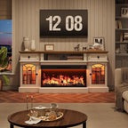 QUW 70" Farmhouse Fireplace TV Stand - Image 5