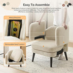 VINGLI 30.3" Wide Modern Barrel Accent Armchairs Set of 2 - Image 5