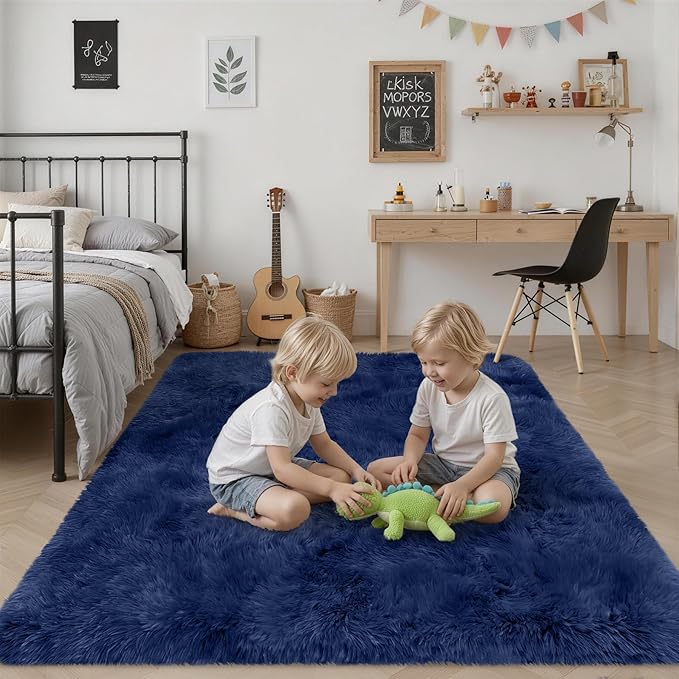 Fluffy Area Rugs 9x12 Living Room Bedroom: Ultra Soft Shag Rug Upgrade Non-Slip - Image 7