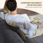 158" U Shaped Convertible Modular Couch, Cloud Couch Sectional - Image 5