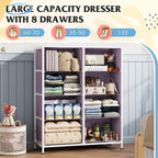 WLIVE Fabric Dresser for Bedroom, Tall Dresser - Image 4