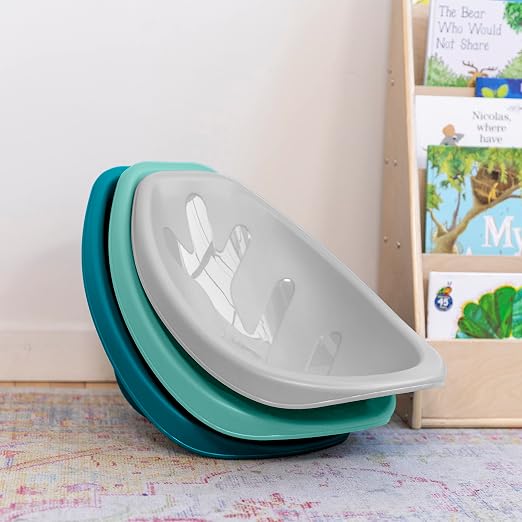 ECR4Kids Plastic Leaf Scoop Floor Rocker Seat, Classroom Furniture, Contemporary - Image 9